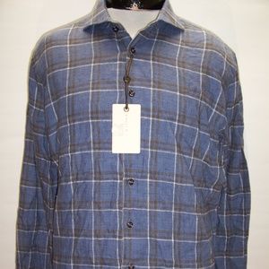 NEW NWT SINGER + SARGENT Mens Large L 100%Linen pl